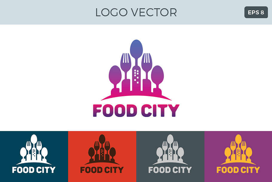 Food City Logo Vector in Logo Templates - product preview 8
