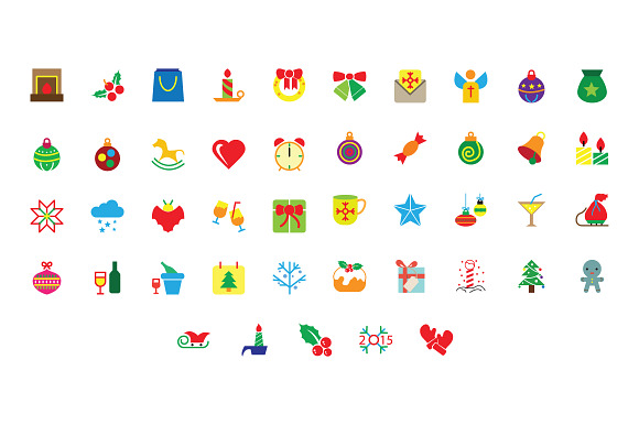 100 Merry Christmas Vector Icons in Graphics - product preview 1