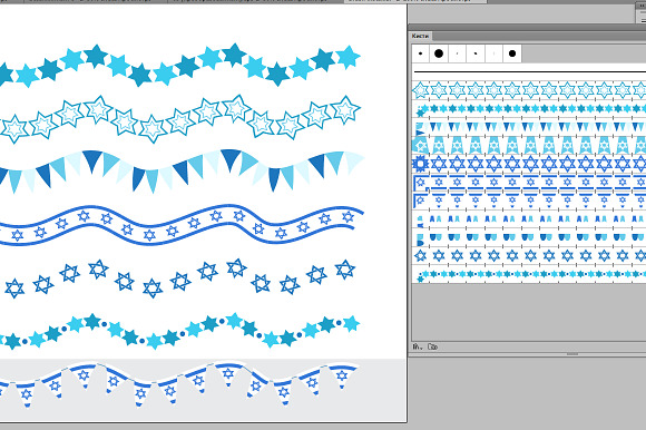 Israel bunting collection + Bonus in Photoshop Brushes - product preview 1