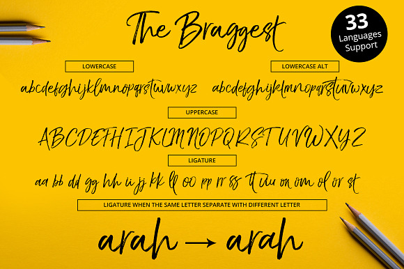 The Braggest (+Webfont) in Custom Fonts - product preview 6