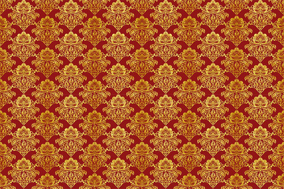 Floral gold seamless pattern in Patterns - product preview 3