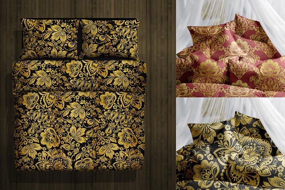 Floral gold seamless pattern in Patterns - product preview 7