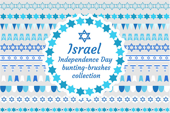 Israel bunting collection + Bonus in Photoshop Brushes - product preview 3