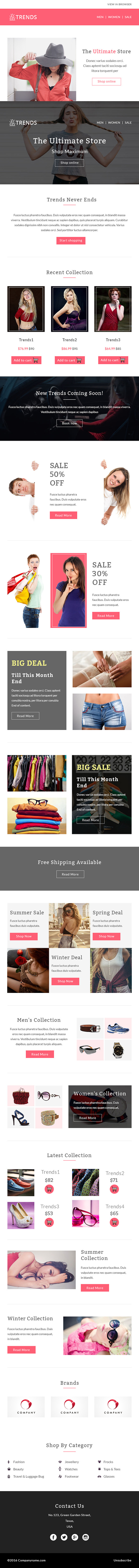 Trends - Responsive Email Template in Mailchimp Templates - product preview 1
