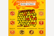 Hand Drawn Honey Benefits Image