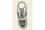 top sneakers drawn sketch