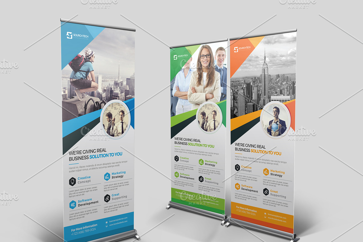 Business Roll-Up Banner in Flyer Templates - product preview 8