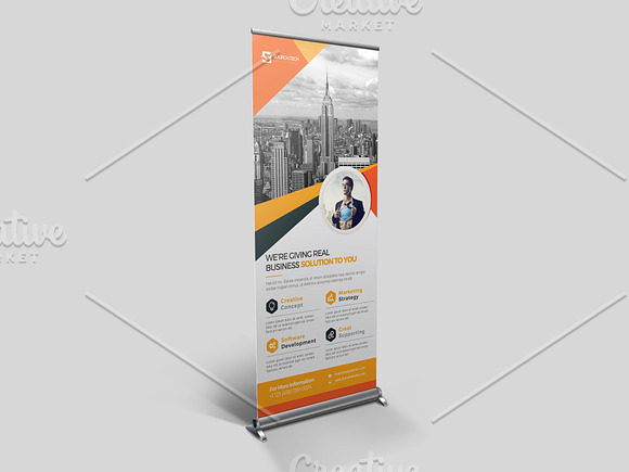 Business Roll-Up Banner in Flyer Templates - product preview 3