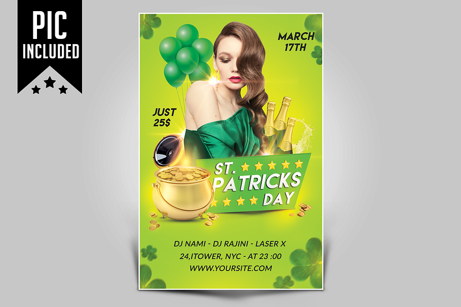 St Patricks Day Flyer Template in Flyer Templates - product preview 8