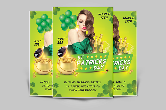 St Patricks Day Flyer Template in Flyer Templates - product preview 1