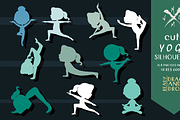 YOGA SILHOUETTES - IN BLUE