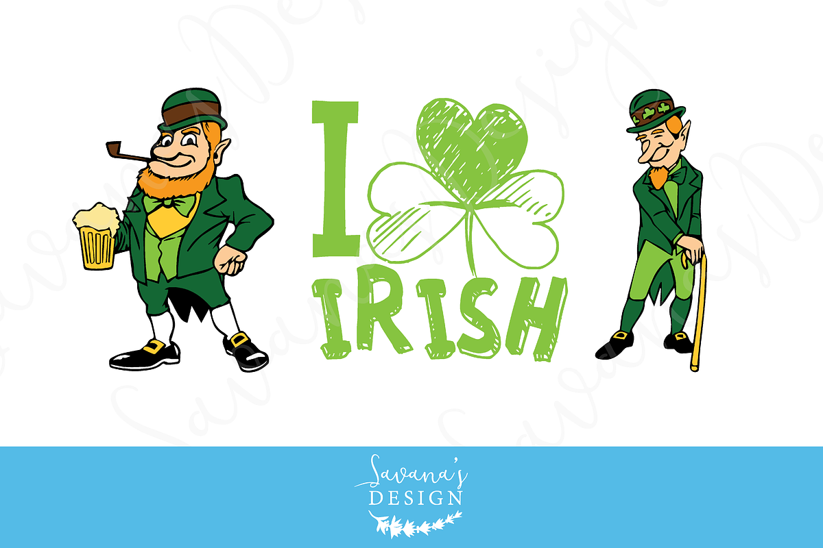 Leprechaun and I heart Irish Clipart in Illustrations - product preview 8