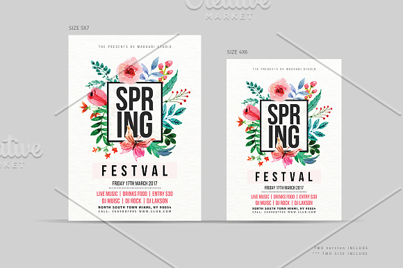 Spring Festival Flyer Template in Flyer Templates - product preview 1