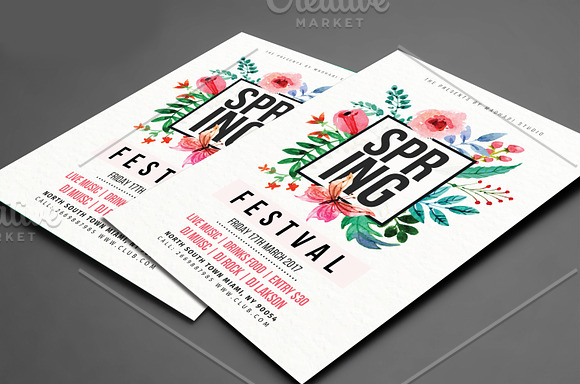 Spring Festival Flyer Template in Flyer Templates - product preview 2