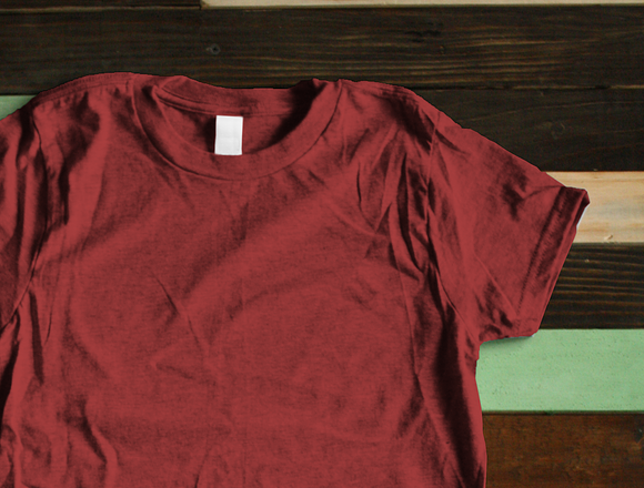 Ladies Crew Neck Tee Mock Up in Product Mockups - product preview 1
