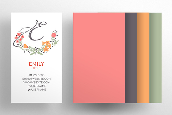 The Floral - Business Card Template in Business Card Templates - product preview 1