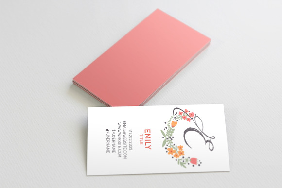 The Floral - Business Card Template in Business Card Templates - product preview 2