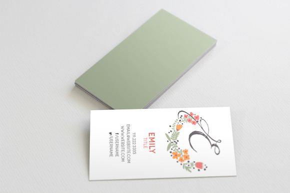 The Floral - Business Card Template in Business Card Templates - product preview 4