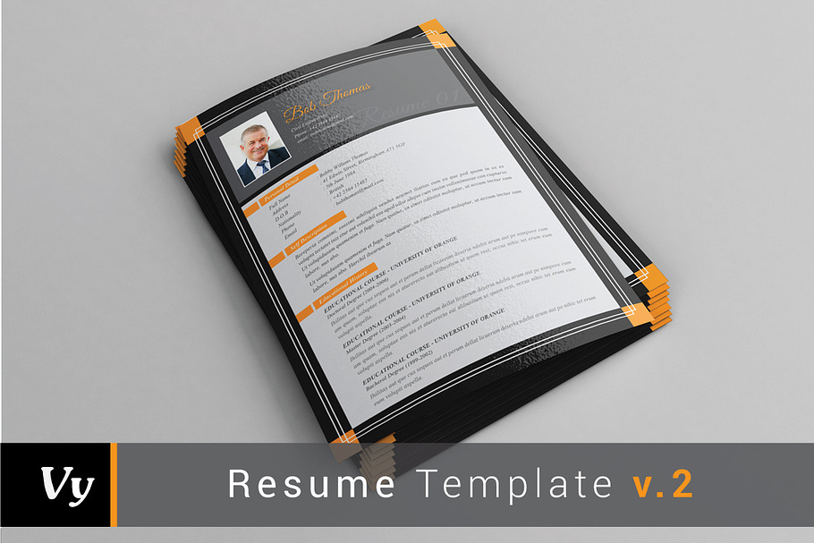Resume Template v.02 in Resume Templates - product preview 8