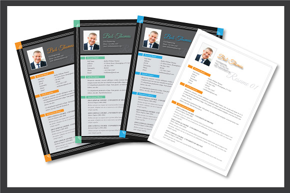 Resume Template v.02 in Resume Templates - product preview 4