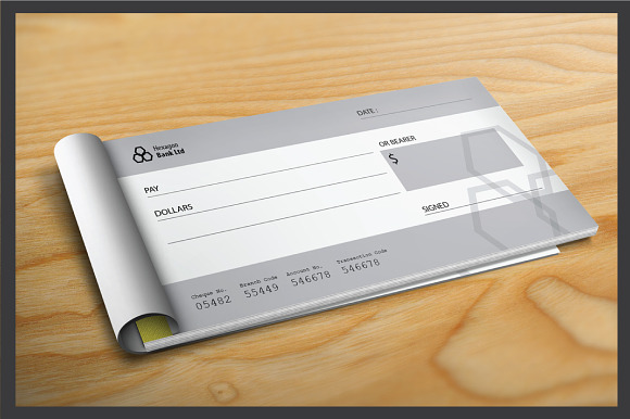 Cheque/Check Book Template v.01 in Stationery Templates - product preview 1