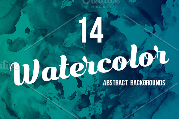 14 Abstract Watercolor Backgrounds in Textures - product preview 4