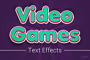 Video Games Text Effects Mockup