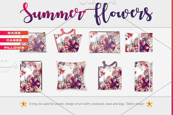 Summer flowers, photoshop painting in Illustrations - product preview 6
