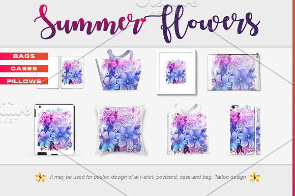 Summer flowers, photoshop painting in Illustrations - product preview 7