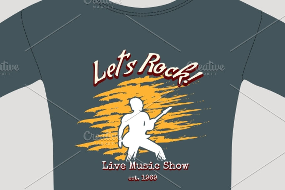 rock show tee shirt in Product Mockups - product preview 8