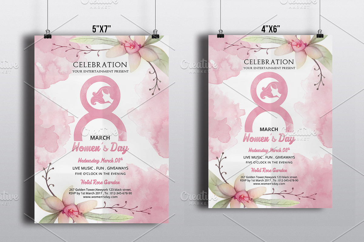 Women's Day Invitation Flyer -V500 in Flyer Templates - product preview 8