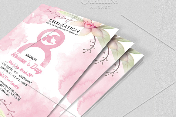 Women's Day Invitation Flyer -V500 in Flyer Templates - product preview 1