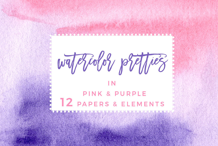Pink & Purple Watercolor Backgrounds