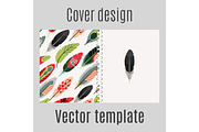 Cover design with feathers pattern