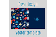 Cover design with sea pattern