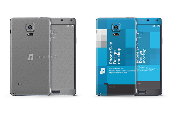 Galaxy Note 4 Mobile Skin Design     in Product Mockups - product preview 1