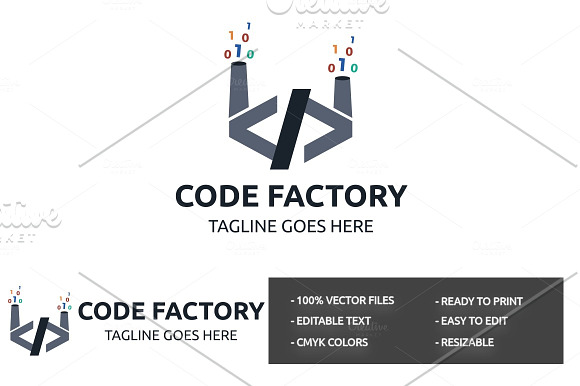 Code Factory Logo in Logo Templates - product preview 3