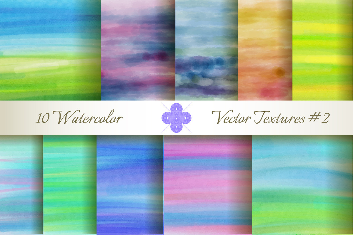10 Watercolor Vector Textures #2 in Textures - product preview 8