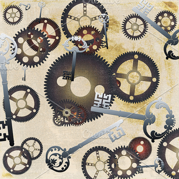 Grungy Steampunk Background Textures in Textures - product preview 2