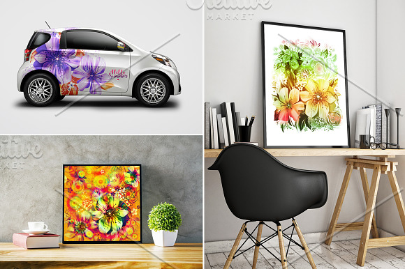 Summer flowers, photoshop painting in Illustrations - product preview 9