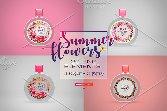 Summer flowers, photoshop painting in Illustrations - product preview 11