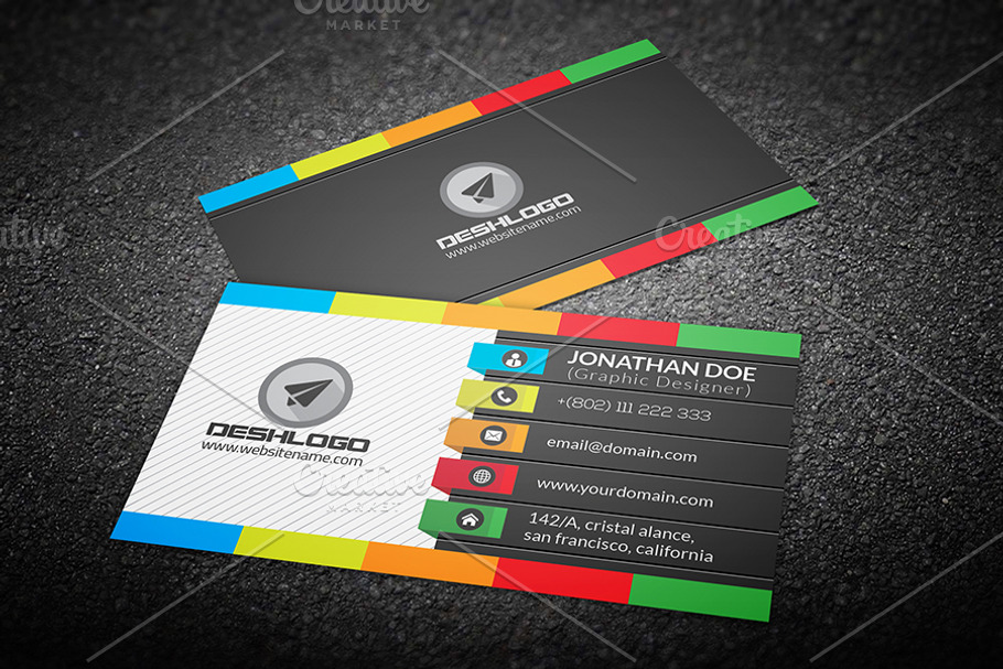 Elegant Colorful Business Card