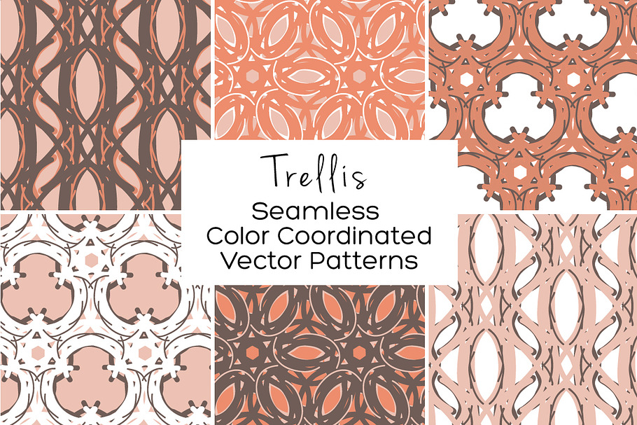 Trellis Seamless Vector Patterns