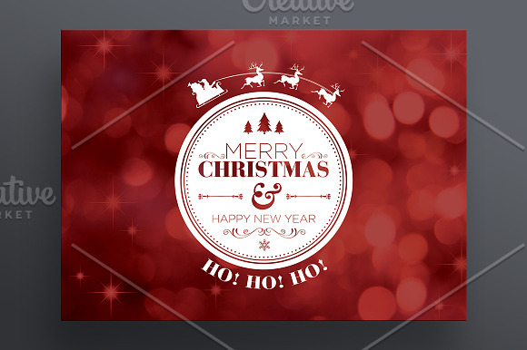 Christmas/New Years - 2 Sided Card in Card Templates - product preview 2