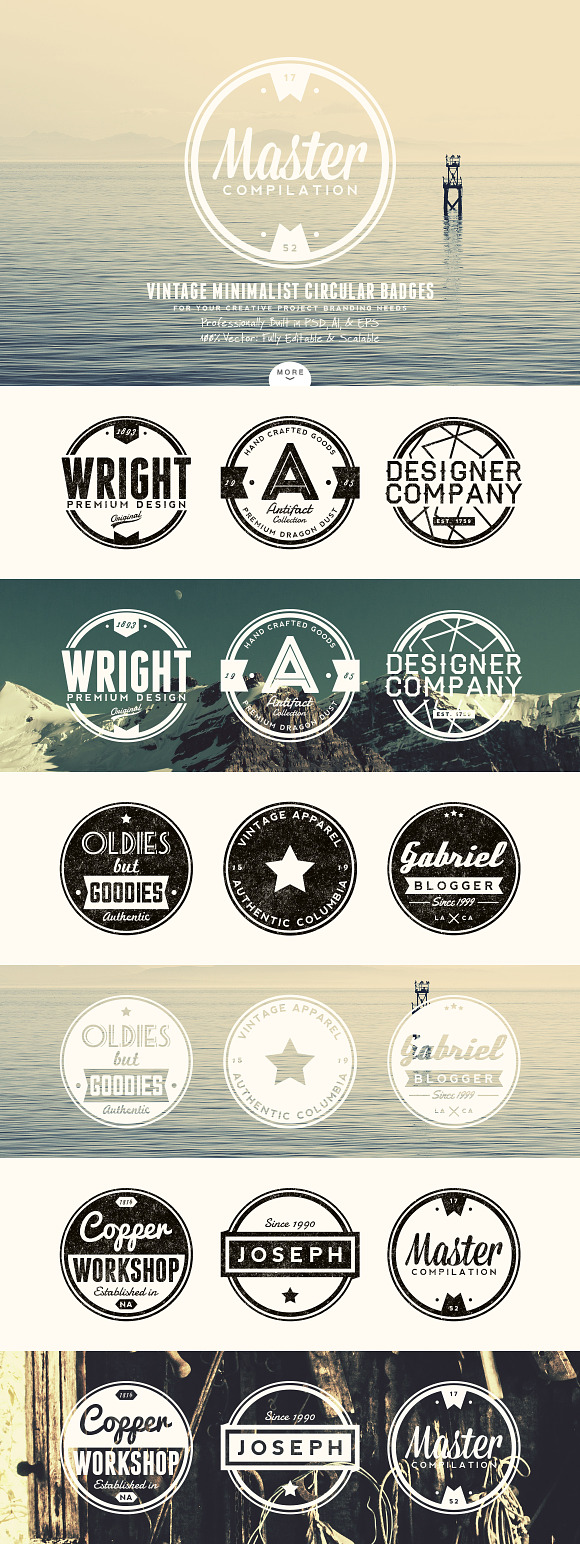 27 Vintage Badges Bundle in Logo Templates - product preview 2