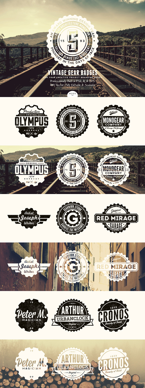 27 Vintage Badges Bundle in Logo Templates - product preview 3