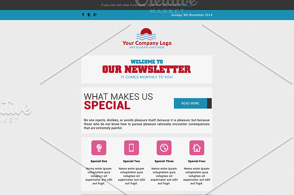 E-Newsletter Template: HTML in HTML/CSS Themes - product preview 1