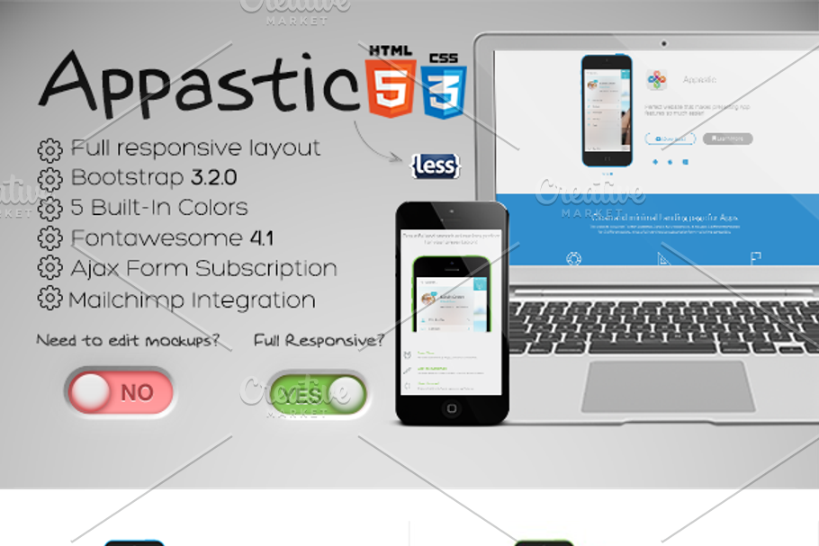 Appastic – Landing Page for Apps in App Templates - product preview 8