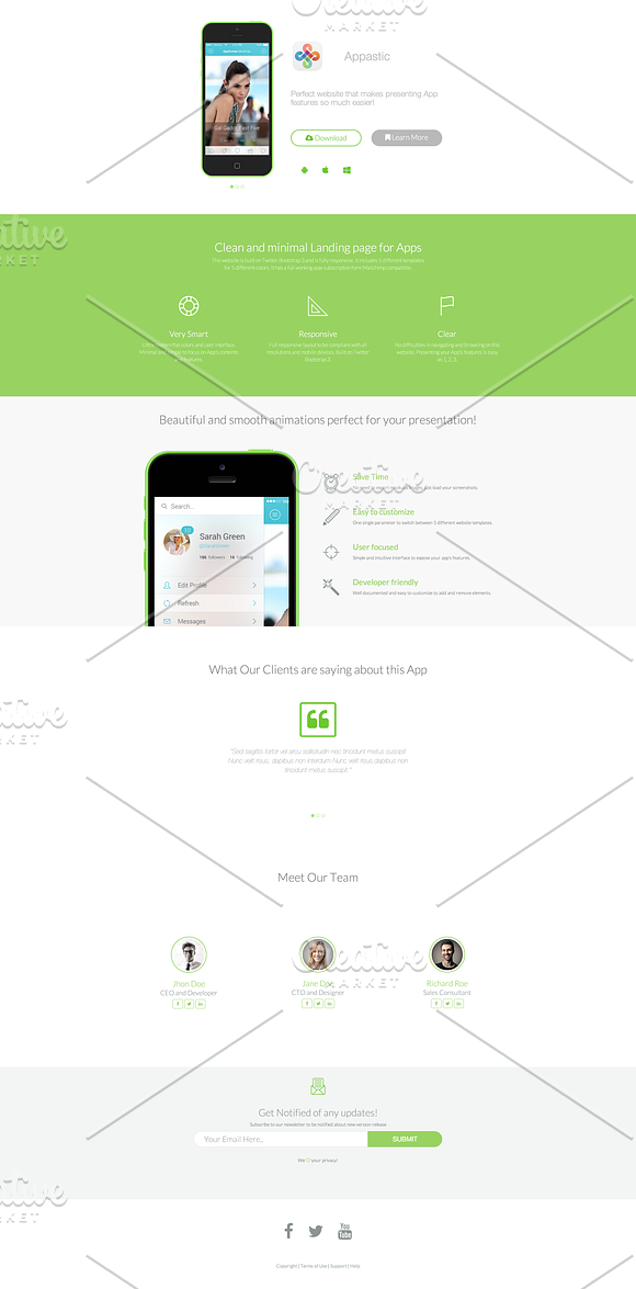 Appastic – Landing Page for Apps in App Templates - product preview 1