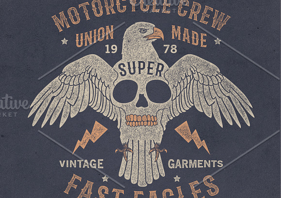 PACK OF 6 VINTAGE TEE VECTOR PRINTS in Illustrations - product preview 2